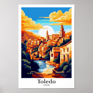 Poster Ilustração de Espanha de Viagem de de de Toledo