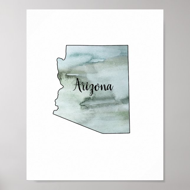 Poster Ilustração de Estado de arizona (Frente)
