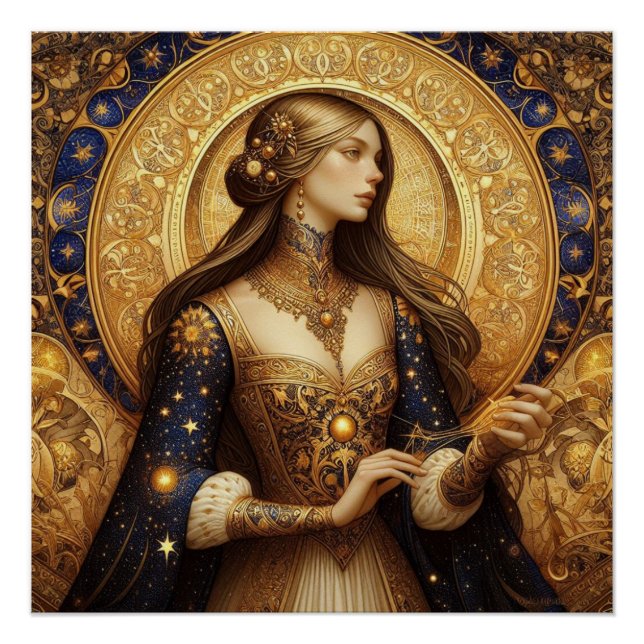 Póster Ilustração de fantasia da princesa (Frente)