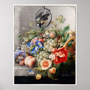 Poster Ilustração de Flor de Vintage