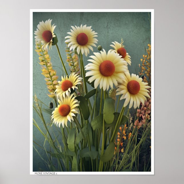 Poster Ilustração de flores adoráveis (Frente)