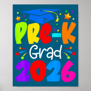 Poster Ilustração de Formatura Pré-Escolar Pré-Grad 2026
