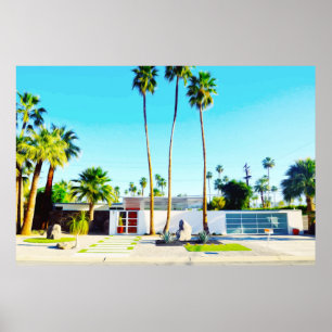 Poster Ilustração de Foto Residencial Moderna do Século m