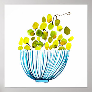 Poster Ilustração de fruta de aquarela