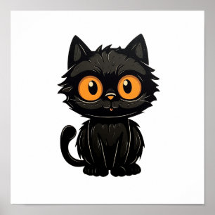 Poster Ilustração de gato animado
