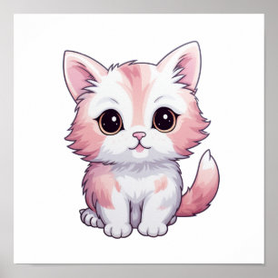 Poster Ilustração de gato animado