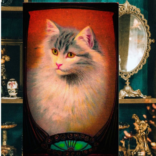 Poster Ilustração de gato Vintage art nouveau elegant (Criador carregado)