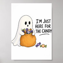 Ilustração de Halloween do Fantasma Aqui Só Pelo D