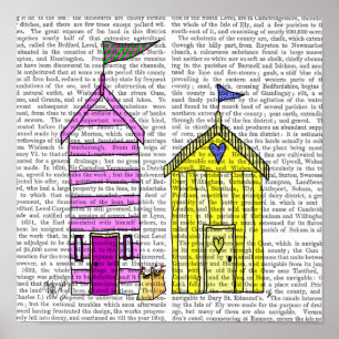 Poster Ilustração de Huts de praia 3