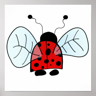 Poster Ilustração de Joaninha Fofa