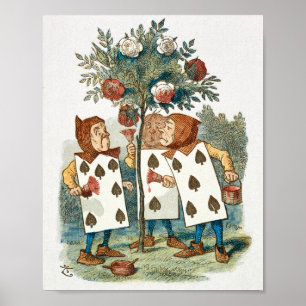 Poster Ilustração de Jogando Cartas A Alice do Berçário