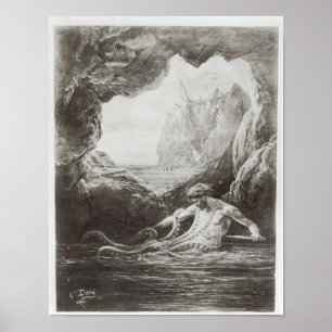 Póster Ilustração 'de Les Travailleurs de la Mer'