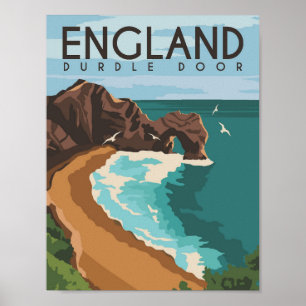 Poster Ilustração de Local de Viagem no Reino Unido da Du