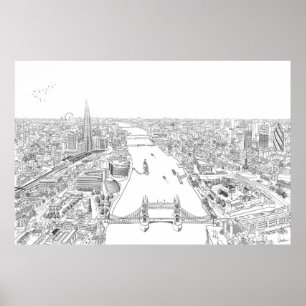 Póster Ilustração de Londres