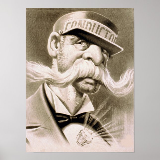 Poster Ilustração de Maestro Vintage (Frente)