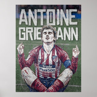 Poster Ilustração de Meditação Zen de Antoine Griezmann
