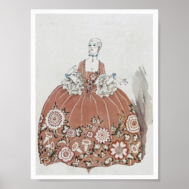 Póster Ilustração de Moda Art Deco (Frente)