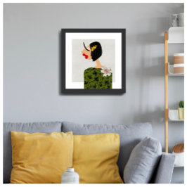 Póster Ilustração de Moda da Flower Girl 2