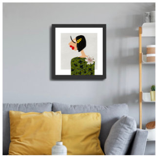 Póster Ilustração de Moda da Flower Girl 2