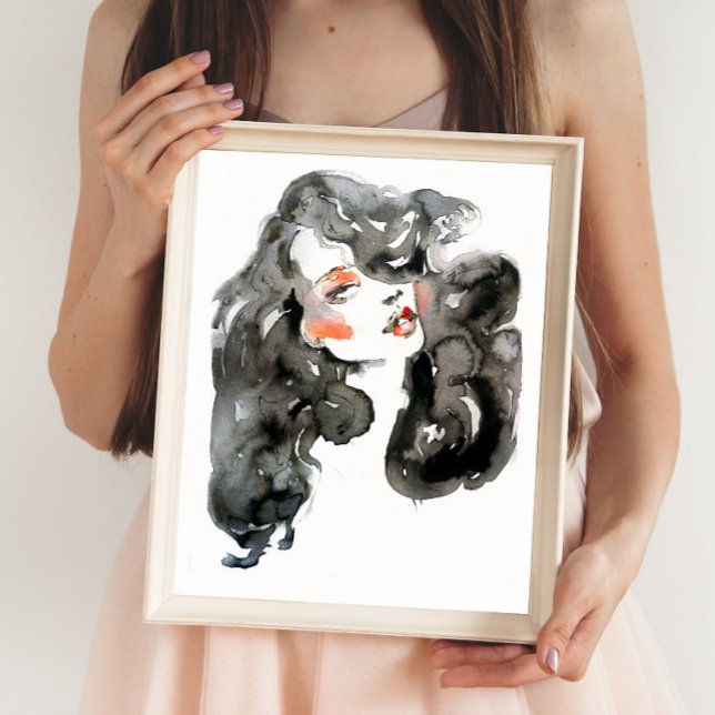 Poster Ilustração de Moda de Aquarela (Criador carregado)