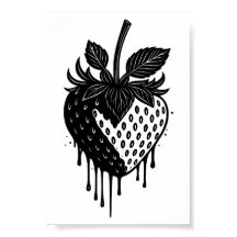 Ilustração de Morango com Gotejamento Derretido