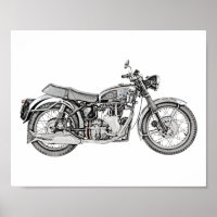 Ilustração de motocicleta Velocette Venom 1952