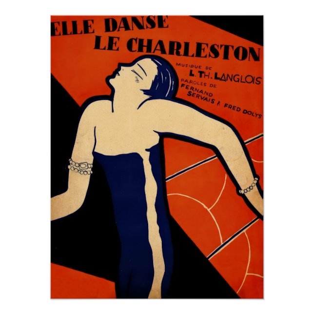 Póster Ilustração de Música Art Deco (Frente)