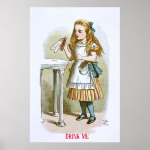 Poster Ilustração de O Alice do Berçário  - Beba-me