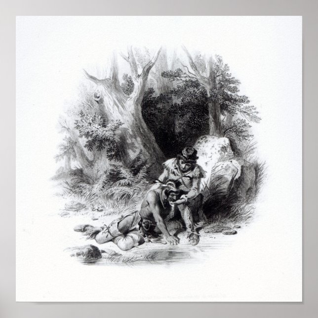 Póster Ilustração de 'O Último dos Moicanos' (Frente)