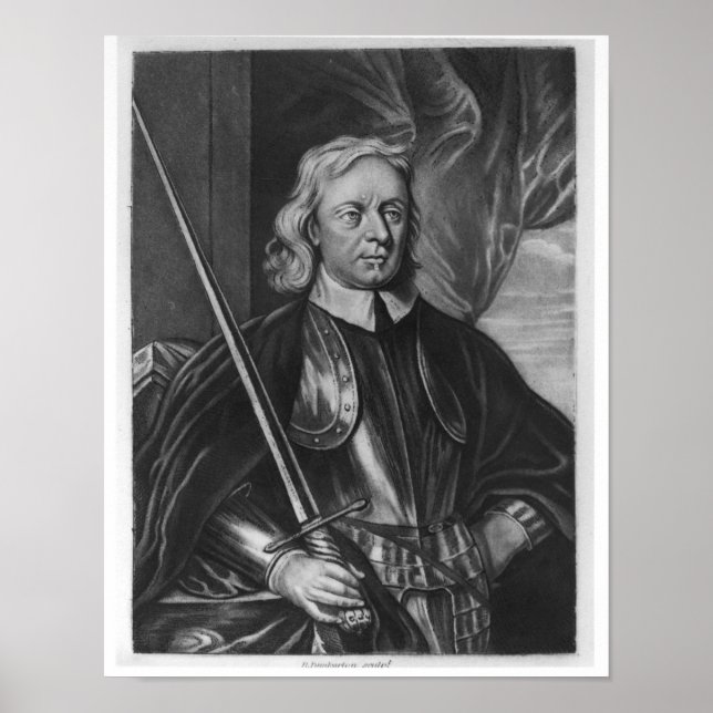 Póster Ilustração de Oliver Cromwell (Frente)