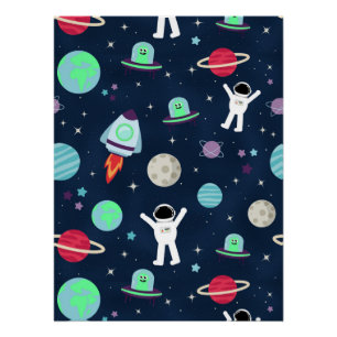 Póster ilustração de padrão espacial