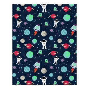 Póster ilustração de padrão espacial