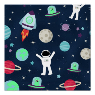 Póster ilustração de padrão espacial