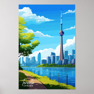 Poster Ilustração de pintura por Viagem de Toronto Canada