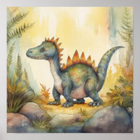 Ilustração de Storybook com Aquaur Dinossaur em Br