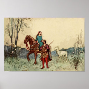 Poster Ilustração de Tale de Fada de Vintage