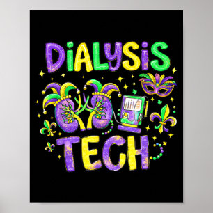 Poster Ilustração de Técnico de Diálise Enfermeira Mardi