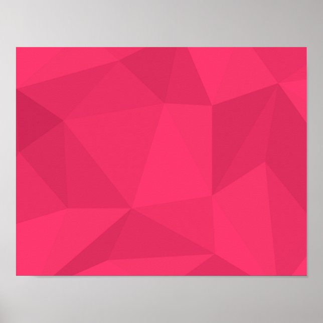 Poster Ilustração de triângulo rosa, legal, exclusiva e d (Frente)
