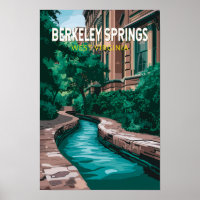 Ilustração de Viagem Berkeley Springs West Virgini
