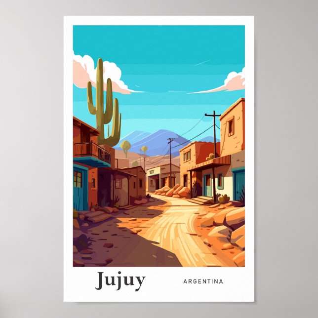 Poster Ilustração de Viagem da Jujuy Argentina (Frente)