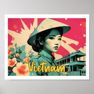 Poster Ilustração de Viagem de arte Pop do Vietnã