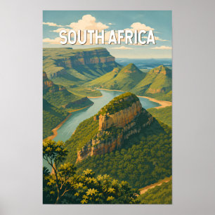 Poster Ilustração de Viagem de Arte Vintage da África do