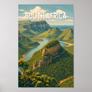 Poster Ilustração de Viagem de Arte Vintage da África do