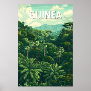 Poster Ilustração de viagem de Guiné Arte Vintage