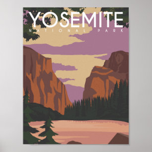 Poster Ilustração de Viagem Place Yosemite California USA