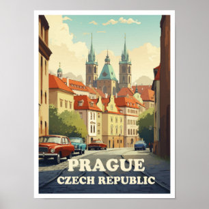 Poster Ilustração de Viagens vintage de Arte Checa de Pra