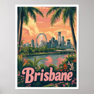 Poster Ilustração de Viagens vintage de Arte da Austrália