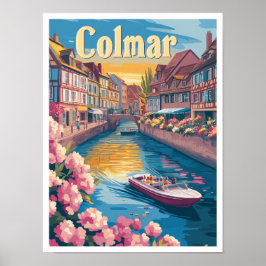 Poster Ilustração de Viagens vintage de Arte da Colmar Fr