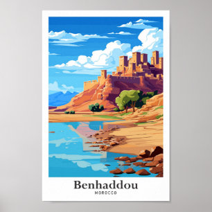 Poster Ilustração de Viagens vintage de Arte em Marrocos