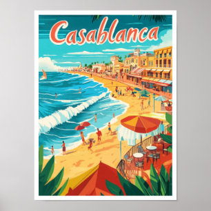 Poster Ilustração de Viagens vintage de Arte em Marrocos 